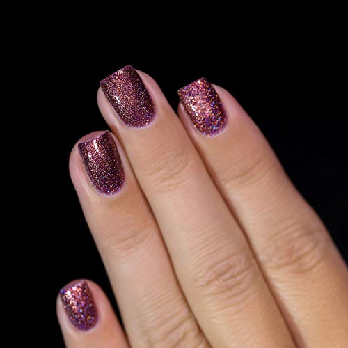 Image of ILNP Bloodline - Rich Marsala Holographic Nail Polish, Chip Resistant, Non-Toxic, Vegan, Cruelty Free