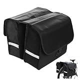 Bikes - Bolsa doble para maletero de bicicleta, impermeable, 28 l, con borde reflectante, ideal para viajes, compras de comestibles, ciclismo de larga distancia, viajes al aire libre, camping