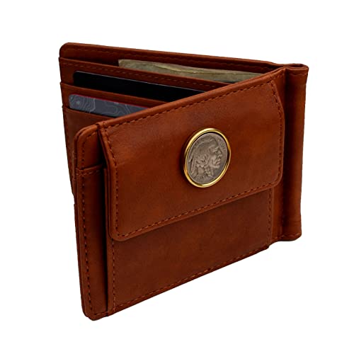 US 1937 Indian Head Buffalo Nickel 5 Cents Coin PU Leather Wallet4