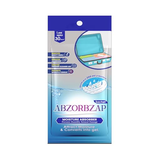 Image of Moisture Absorber with activated charcoal |Absorbs 200ml of moisture | Dehumidifier for Bags, Suitcases & Drawers | Protects against Moisture, Mold, Fungus & Bad Odor |