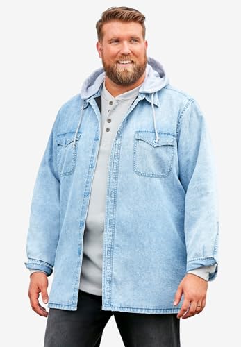 Boulder Creek by KingSize Men's Big & Tall Removable Hooded Shirt Jacket4