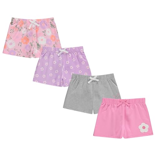 Reviews de Pantalones cortos para Niña . 45 BTween - Paquete de 4 pantalones cortos para niñas, pantalones cortos de algodón de rizo francés para niñas, ropa de verano para niños, Qpinkmulti, 4-5