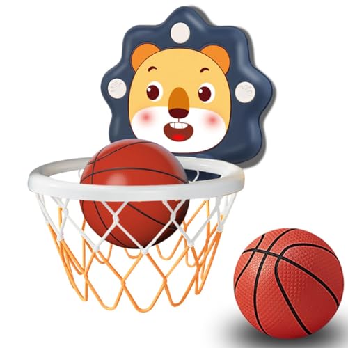 LBMT Basketball Hoop Toddlers Mini Basketball Hoop Indoor for Kids Home Wall-Mounted Basketball Board Basketball Toy for Kids Boys Teens Perfect Festival & Birthday Gifts(Blue Small)