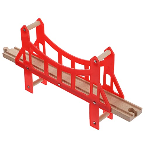 ibasenice Assemble Small Train Toys Train Track Bridge Boys and Girls' Wooden Scene Track Bridge Accessories Toddler Toys Creative