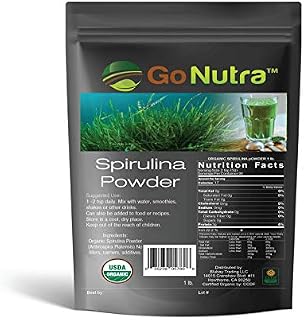 Spirulina Powder Organic 1 lb - 16 oz | Pure Non GMO Superfoods