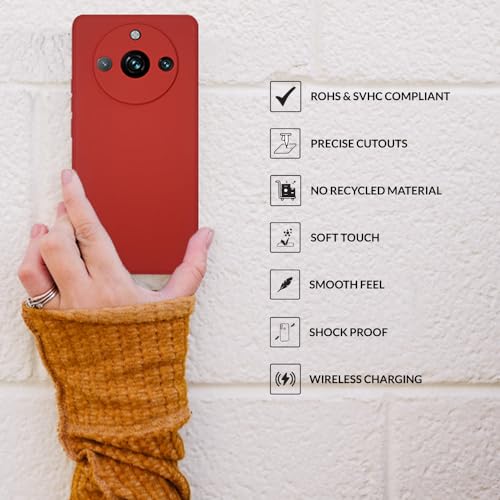 Image of SPRIG Compatible with Realme 11 Pro Premium FlexTone (TPU) Back Cover Drop Tested Shock Proof Mobile Case for Men, Women, Boys and Girls with Camera Protection (Red)