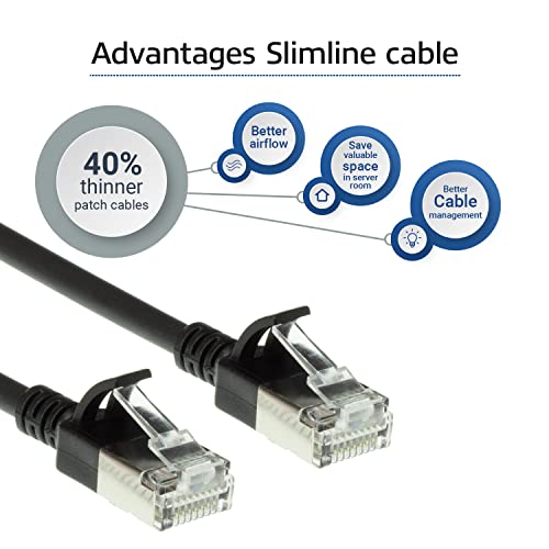 ACT CAT6a Network Cable, U/FTP LSZH LAN Cable Thin 3.8 mm Slimline, Flexible Snagless CAT 6a Cable with RJ45 Plug - Image 4