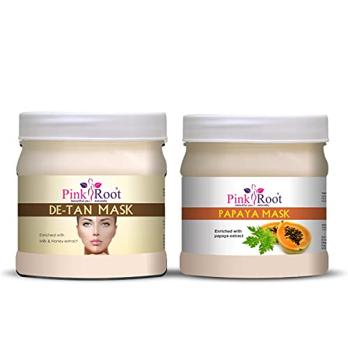 Image of Pink Root De-Tan Mask 500gm with Papaya Mask 500gm