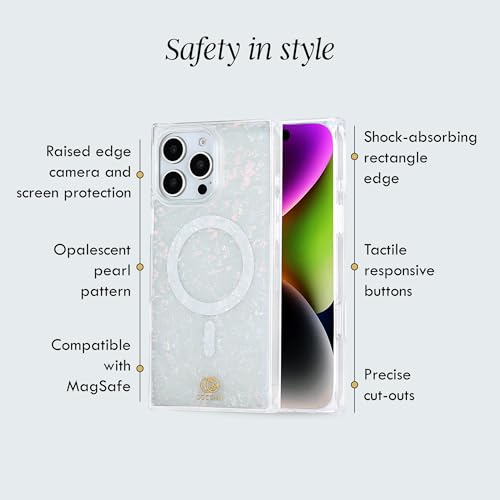 Image of COCOMII Rectangle for iPhone 15 Pro Case, Pearlescent Opal