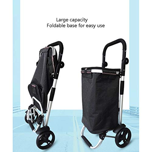 gbgymjm Einkaufstrolley 40L Multifunktionaler Einkaufswagen Trolley auf Rädern Push Tote Cart Carts Trolley Bag Korb… – Bild 3