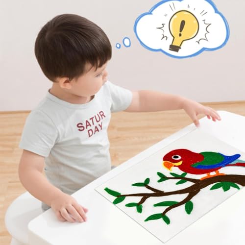 Kit de pintura infantil, artesanato de pintura infantil,Arte artesanal de pintura adesiva de fio par