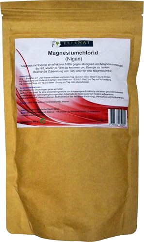 Magnesiumchlorid (Nigari) 2500 mg | 200 Tage für mehr Energie & Vitalität | 100% natürlich | Gegen Müdigkeit & Magnesiummangel | 500g (1)