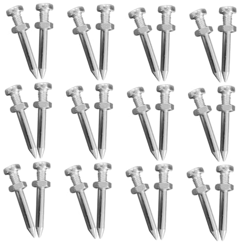 Cabilock 26piezas Pzas Clavos Aireador Césped Metálicos para Zapatos Aireador Suelo Jardinería Uso
