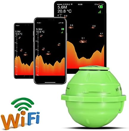 Fish Finder app interface on multiple mobile devices