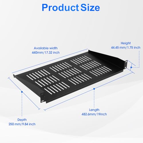 Étagère de serveur 1U Moocci pour ranger vos petits appareils légers dans votre rack - 2