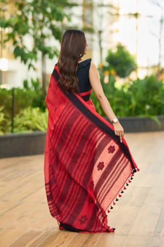Image of H&J INNOVATION Women's SOFT LILAN SLAB ATTRACTIVE CHARMFULL BEAUTIFUL RICH PALLU & JACQUARD WORK RUNNING EXCLUSIVE BORDER 5.5 Meter Saree| 0.8 Meter Unstitched Blouse Piece HJ-5818