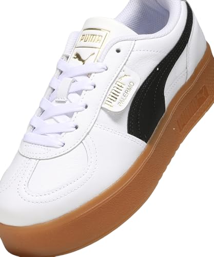 PUMA Sneakers en Cuir Palermo Elevata Femme 41, White Gum Beige