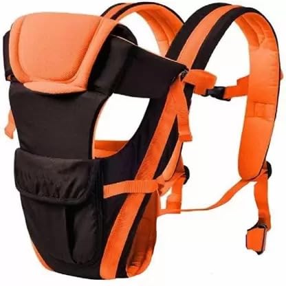 SKMODEL STYLISH 4-in-1 Adjustable Baby Carrier Cum Kangaroo Bag/Baby Carry Sling/Back/Front Carrier for Baby with Safety Belt and Buckle Straps (Black & Sky Blue) (Black)-picture-28