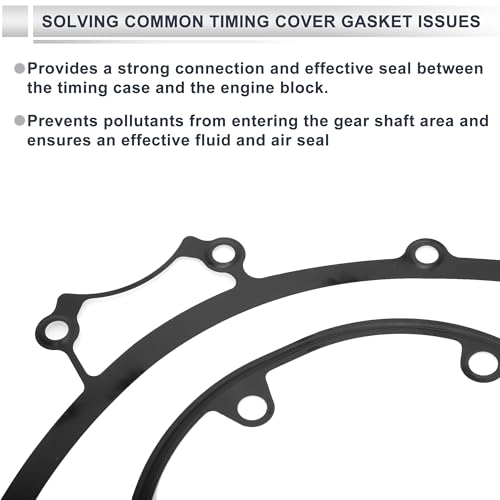 Image of Timing Cover Gasket for Porsche Cayenne 2010-2018 Long-lasting Sealing Engine Timing Cover Gasket No.94810112720 /94810113020 Metal 1 Pcs
