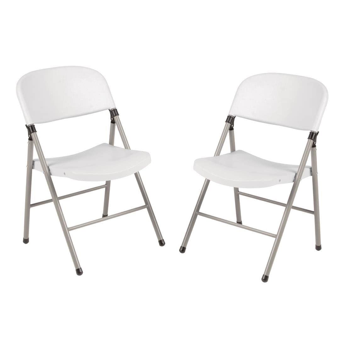 Bolero Lot de 2 chaises pliantes Blanc cassé