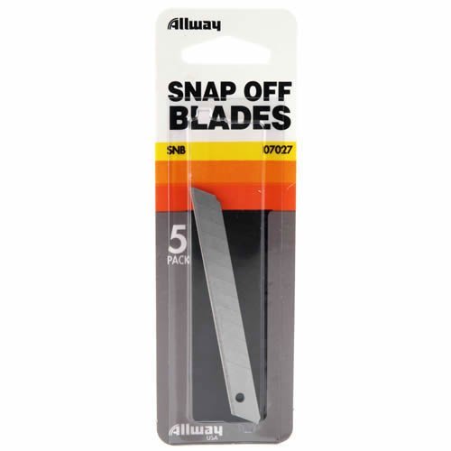 ALLWAY SNB Snap-off 9mm Carbon Steel Blades, 5 Pack