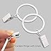 LLPJS 20 Pack Metal Curtain Rings with Clips, Curtain Clip Rings Hooks for Hanging Drapery Drapes Bows, Curtain Rod Rings 1.5 inch Interior Diameter, White