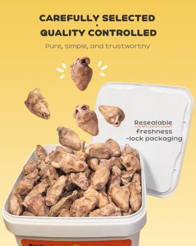Image of Freeze Dried Chicken Hearts for Cats & Dogs, 17.64 oz (1.1LB)