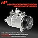 A-Premium Air Conditioner AC Compressor with Clutch Compatible with Volkswagen Jetta 2016-2018, Passat 2016-2018, Beetle 2015-2017, with PXE16 Compressor, with 6-Groove Pulley
