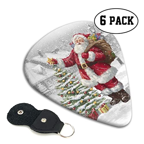 Santa Claus Snow Secenry Lot de 6 médiators pour guitare acoustique, guitare électrique, basse, ukulélé – fins, moyens… - Les Beatles, Paul McCartney, John Lennon, RIngo Starr, George Harrison Santa Claus Snow Secenry Lot de 6 médiators pour guitare acoustique, guitare électrique, basse, ukulélé – fins, moyens… – Image 3