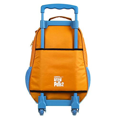 Mala Escolar G Plus c/ rodinhas Pets 2 - 2D, Dermiwil, 37483, Azul e Laranja