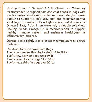 Image of Healthy Breeds Miniature American Shepherd Omega HP Fatty Acid Skin and Coat Support Soft Chews 90 Count