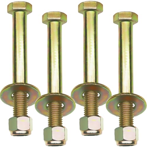 Image of 3 /4 inch x 6 inch Hex Head Bolt by Color Galvanization with Nylon Lock nut and Large Size Washer Assortment Kit,Alloy Steel,Grade 8.(4pcs Pack). by Metalsuberg