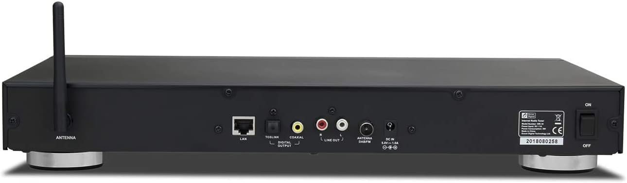 GLFS WiFi Internet Component Radio Tuner (430 mm) WR10 FM/Ethernet Bluetooth Receiver 2.4" Color Display with Digital Output to Connect Hi-Fi System -Black : Electronics
