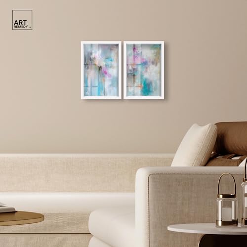 Art Remedy Mauve Mist impression shadowbox de qualité supérieure cadre blanc