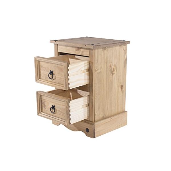 Core Products Two Drawer Petite Bedside Cabinet - Image 4