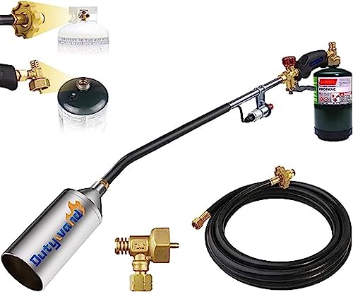 Quemador de malezas de propano, desbrozador de llama autoencendido con adaptador de recambio, quemador de malezas para calzadas, jardines y patios