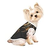 Mosytuky Goldener Drache, Tattoo-Kunstdruck, Hunde-Shirt, Haustierkleidung, Welpenweste, T-Shirt, ärmellose Kostüme, Hundebekleidung, Outfits für kleine, extra kleine, mittelgroße Hunde und Katzen