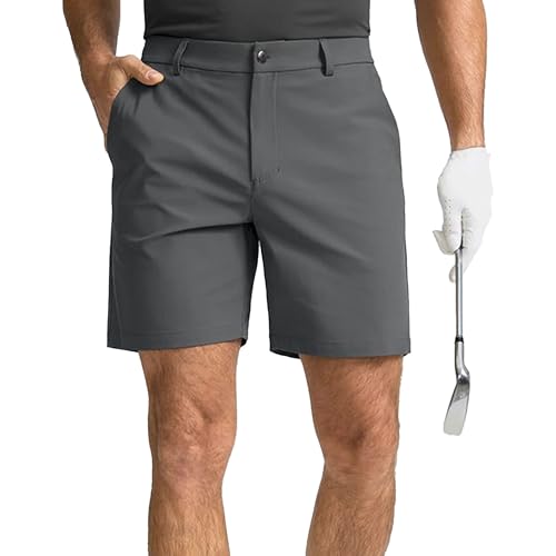 Men's Golf Shorts Quick Dry Stretch Athletic Casual Shorts with Pockets Lightweight Dress Work Travel Summer