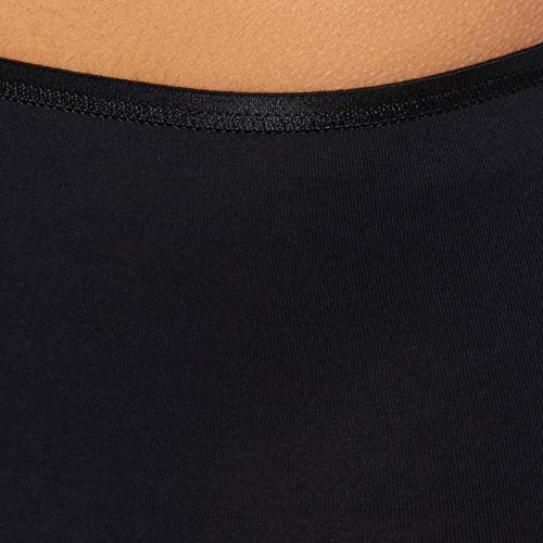 HANRO Women's Cotton Seamless Full Brief Panty, Black, Large2