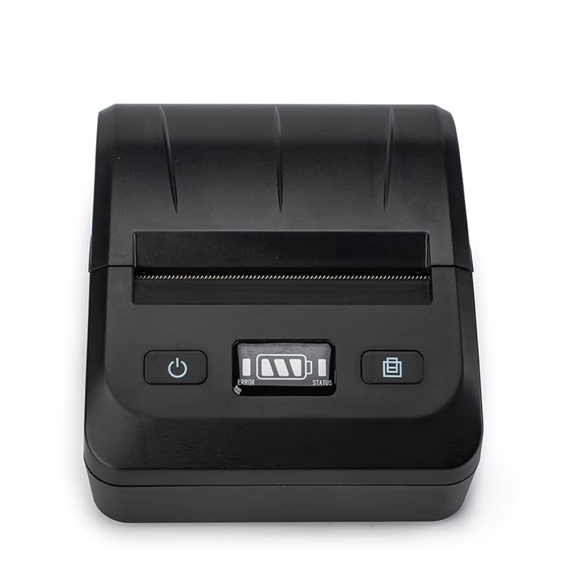 Передний view of Niyama BT-801 printer showing battery and status indicators
