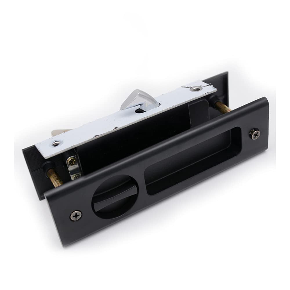 Cerradura de puerta de bolsillo de privacidad de 6.3 pulgadas, manija de cerradura de puerta invisible con llaves, manija de puerta empotrada para cerradura de puerta corredera de bolsillo,