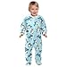 Emelivor Underwater Sharks Blue Unisex Baby Newborn One-Piece Pajamas Long Sleeve Footed Romper Pjs for Boys Girls Kids