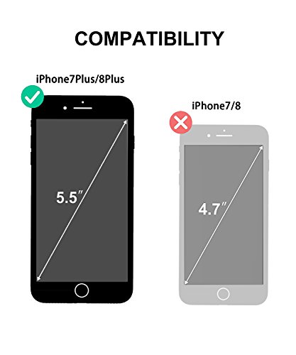 Flyee Case Compatible With Iphone 7 Plus/8 Plus 5.5 Inch/Se,Wallet Case For Women And Girls With Card Holder,Premium Leather [Embossed Flowers] Flip Case Protective Cover With Wrist Strap-Purple #TOP5