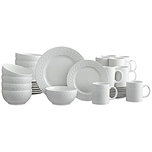 Pfaltzgraff Sylvia Dinnerware Set, 32 Piece, White