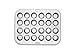 Fox Run Mini Muffin and Cupcake Pan, 24 Mini Cups, Stainless Steel Baking Pan, 10.5 x 13.75 x 1.5 inches,
