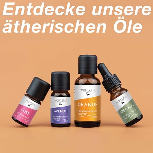 Foto von NeoOrganic® Bio Lavendelöl (Lavandula Angustifolia) - für einen ruhigen Schlaf und gute Laune - 100% naturreines ätherisches Öl aus dem echten Lavendel - als Duftöl oder für die Aromatherapie - 10ml