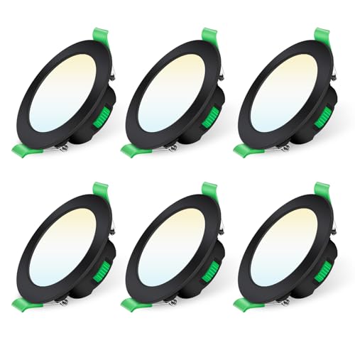 ALUSSO LED Downlights Ceiling Dimmable 7W IP44 Recessed Ceiling Lights 3000K Warm 4000K Neutral 6500K Adjustable Spotlights Ceiling Lights