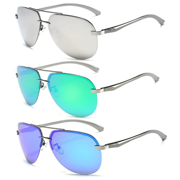 bullabulling Classic Polarized Square Round Sunglasses for Men and Women UV400 Protection Driving Sun glasses Lens