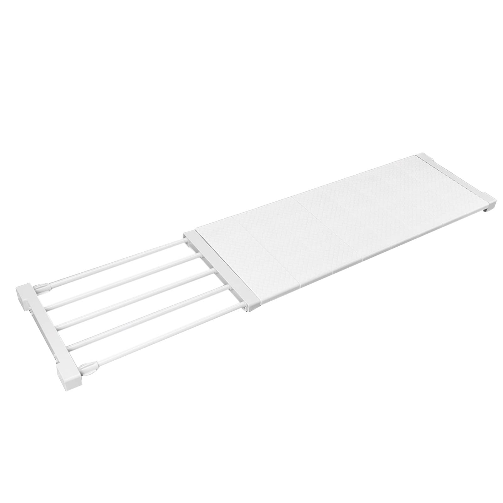 Estante de Tensión, Separador de Armario Ajustable Extensible de 24 Cm de Ancho Organizador de Guardarropa Separador de Estante de Almacenamiento(75‑120cm / 29.5‑47.2in Length)