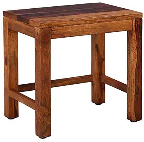 Image of Sheesham Wood Nesting Bedside Table for Home and Living Room -Set of 2